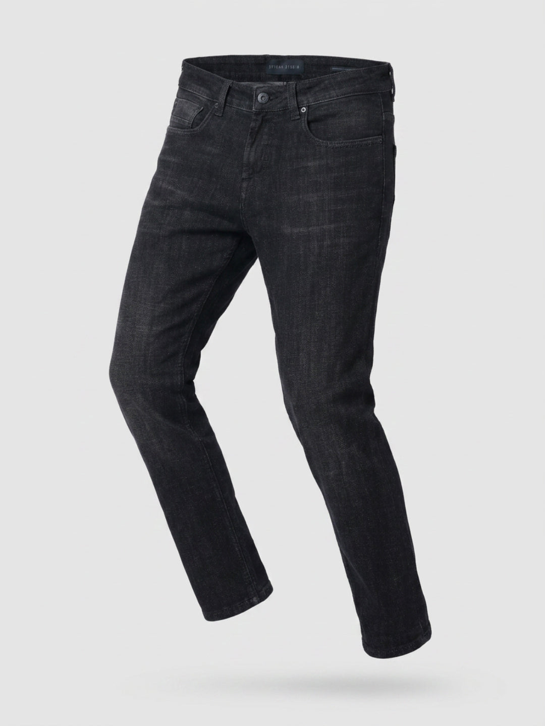 Men Kano Jeans Slim Fit Black Mid Rise