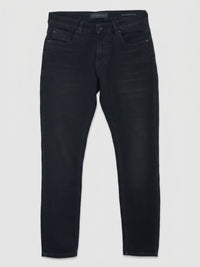 Men Kano Jeans Slim Fit Black Mid Rise