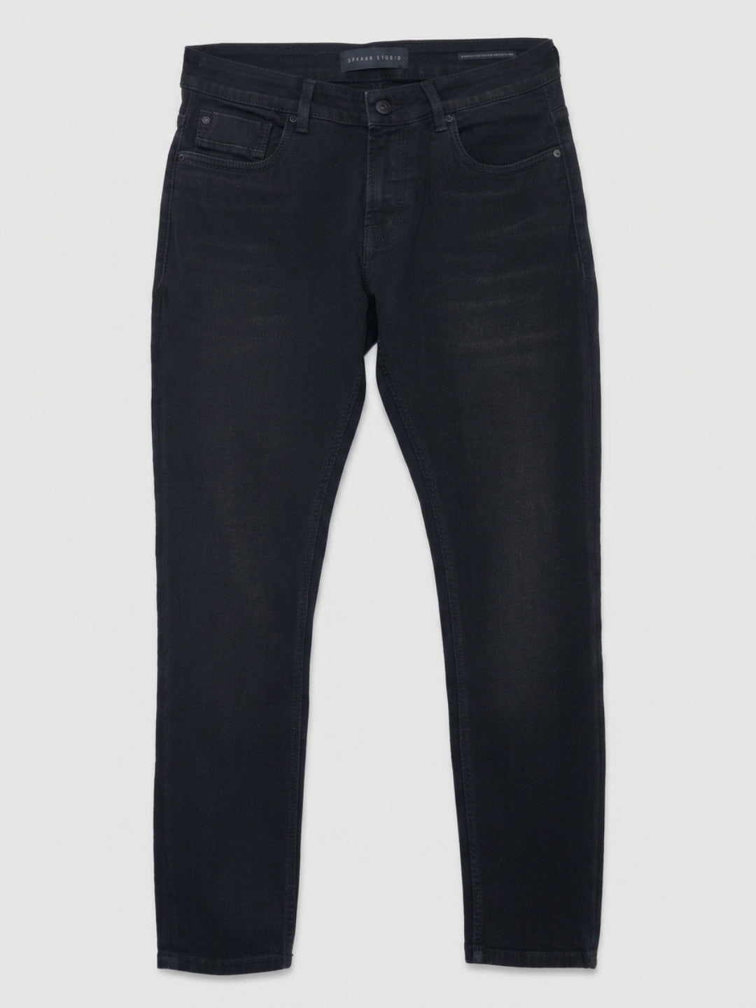 Men Kano Jeans Slim Fit Black Mid Rise
