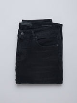 Men Kano Jeans Slim Fit Black Mid Rise