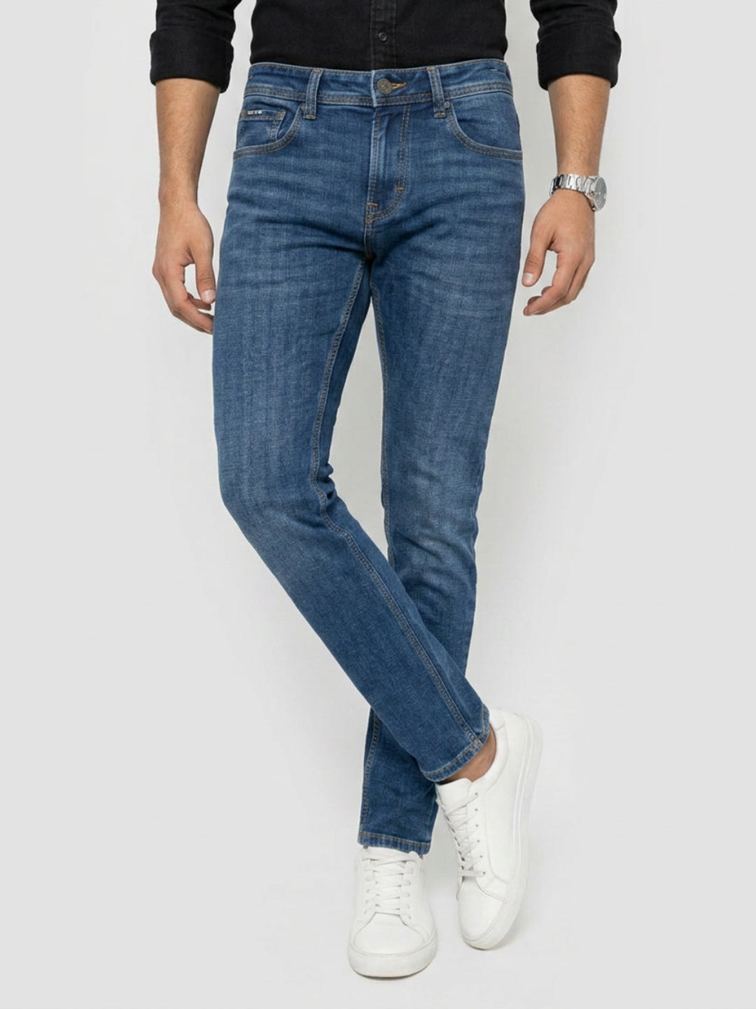 Men Nico Jeans Slim Fit Dark Blue Low Rise