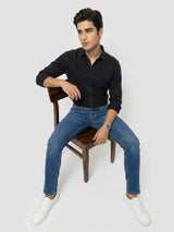 Men Nico Jeans Slim Fit Dark Blue Low Rise