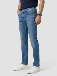 Men Nico Jeans Slim Fit Mid Blue Low Rise