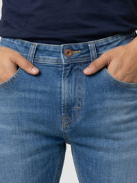 Men Nico Jeans Slim Fit Mid Blue Low Rise