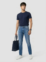 Men Nico Jeans Slim Fit Mid Blue Low Rise
