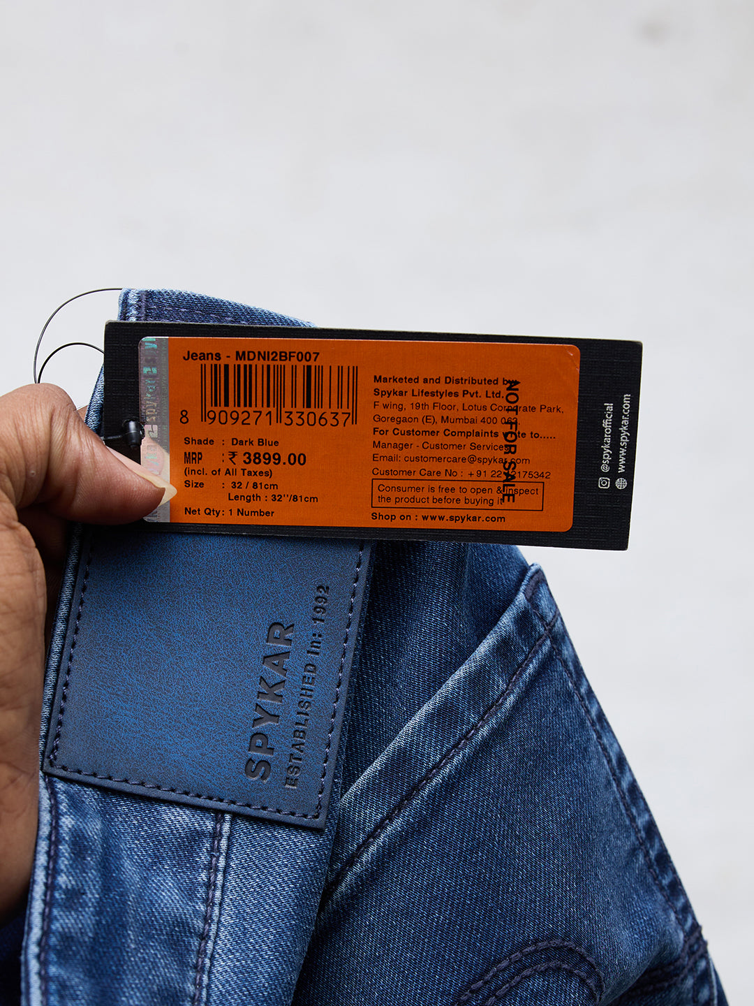 Men Nico Jeans Slim Fit Dark Blue Low Rise