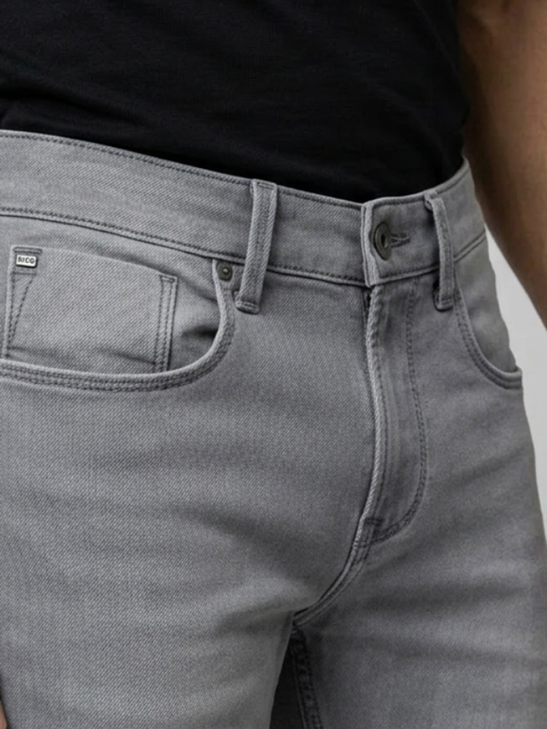 Men Nico Jeans Slim Fit Grey Low Rise