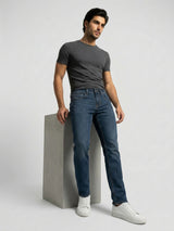Men Nico Jeans Slim Fit Dark Blue Low Rise