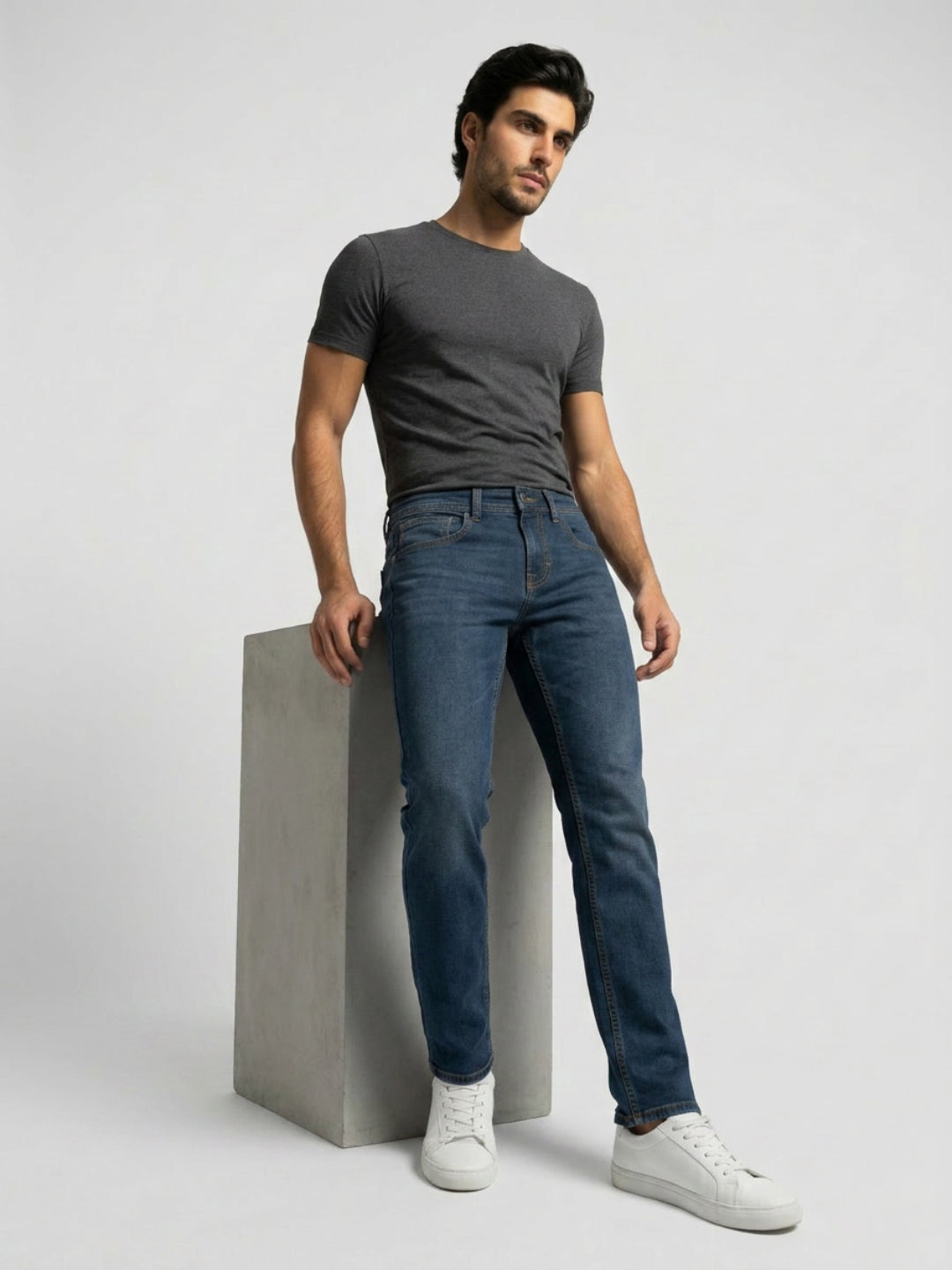 Men Nico Jeans Slim Fit Dark Blue Low Rise