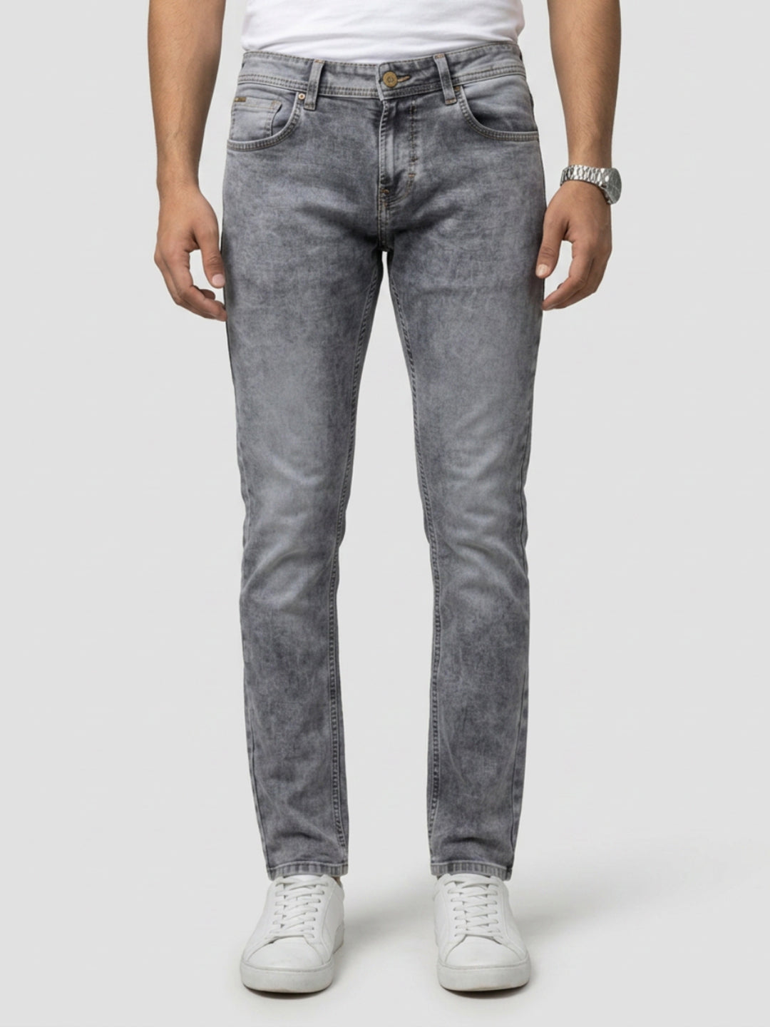 Men Nico Jeans Slim Fit Grey Low Rise