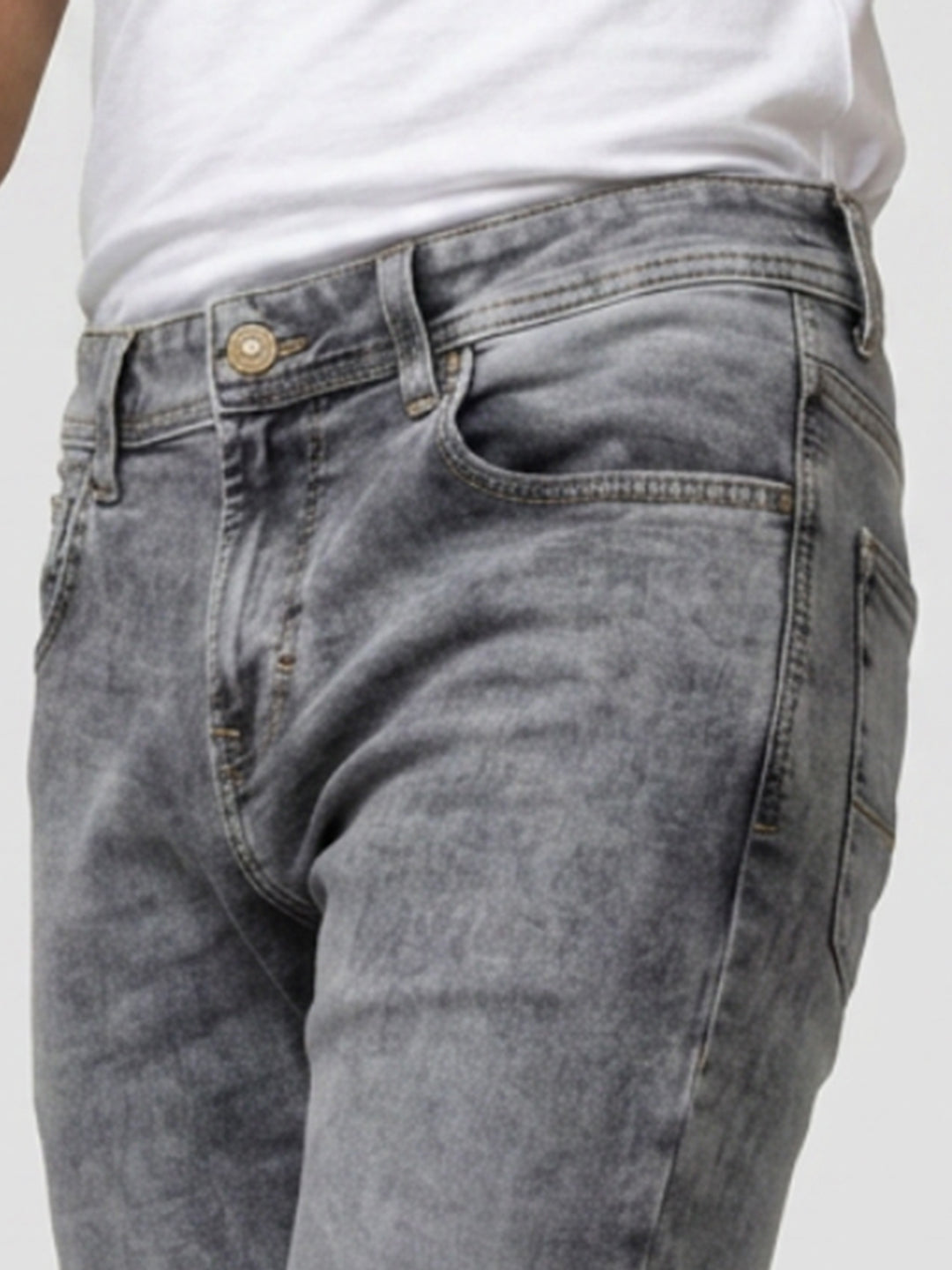 Men Nico Jeans Slim Fit Grey Low Rise