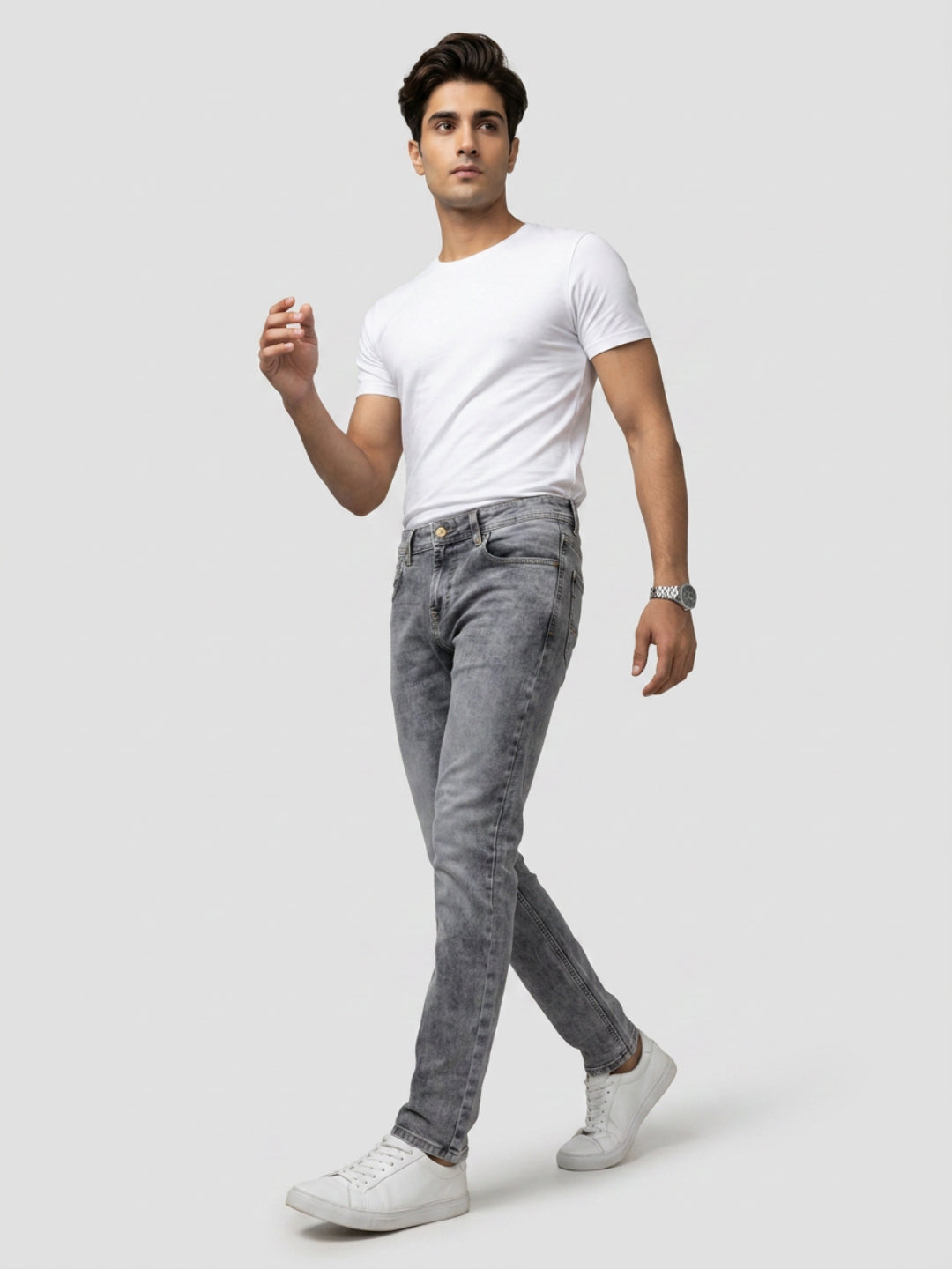 Men Nico Jeans Slim Fit Grey Low Rise