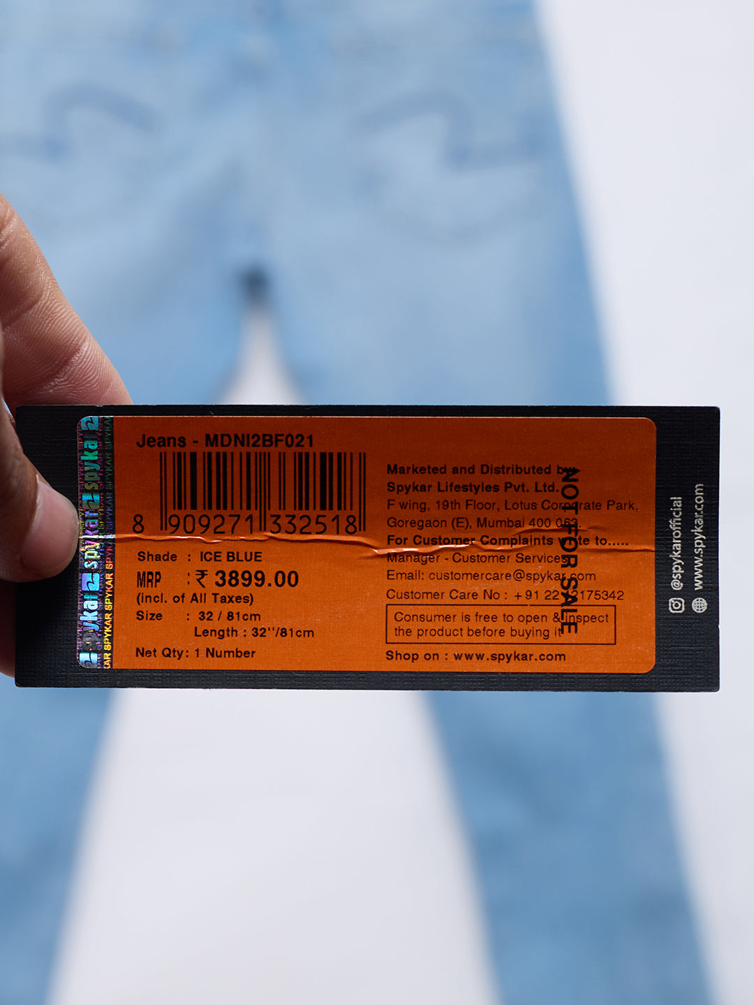Men Nico Jeans Slim Fit Ice Blue Low Rise