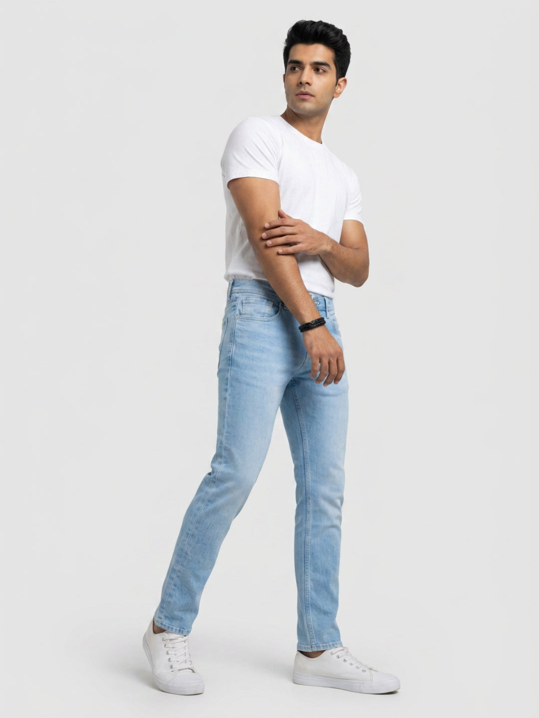 Men Nico Jeans Slim Fit Ice Blue Low Rise