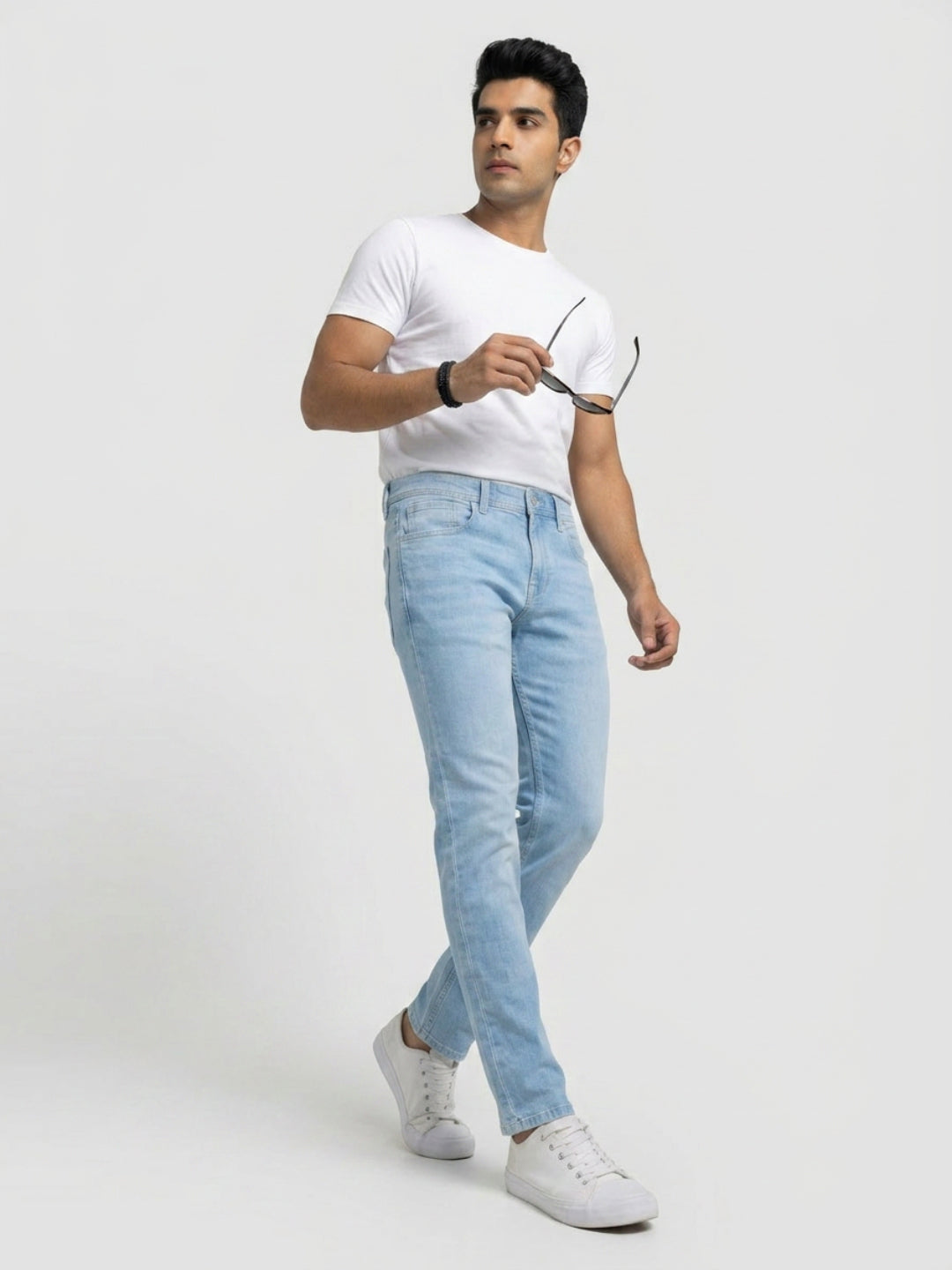 Men Nico Jeans Slim Fit Ice Blue Low Rise