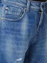 Men Kano Jeans Slim Fit Blue Low Rise