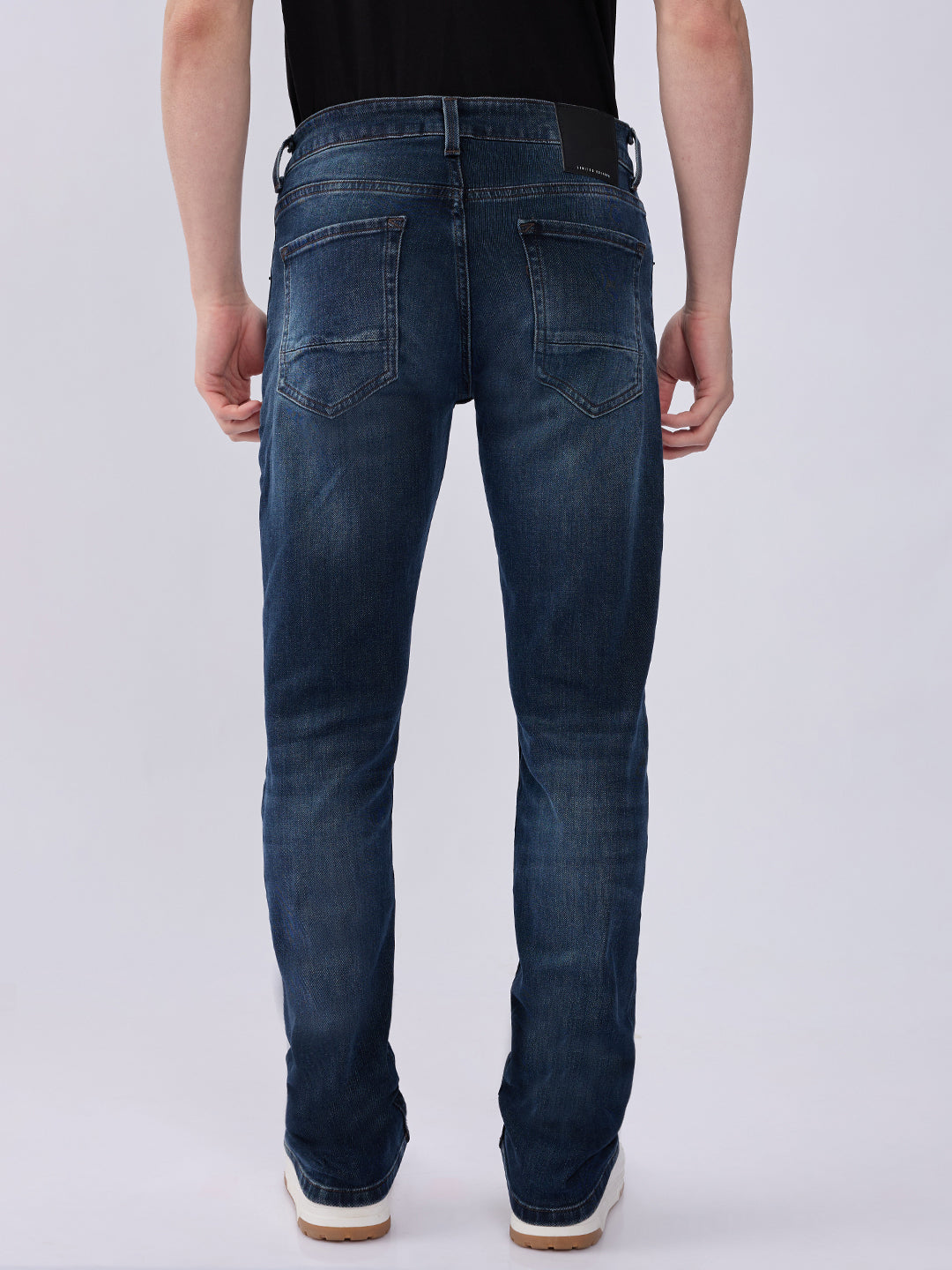 Spykar Dark Blue Mid Rise Regular Fit Casual Jeans For Men