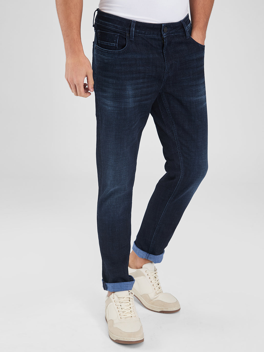 Spykar Blue Skinny Slim Fit Low Rise Jeans For Men