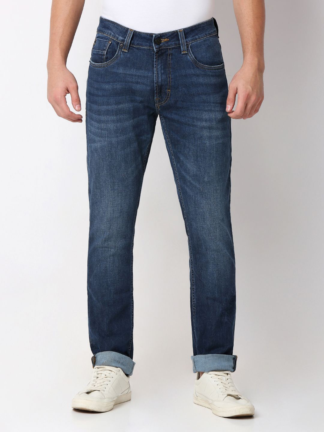 Spykar Regular Fit Mid Rise Jeans For Men