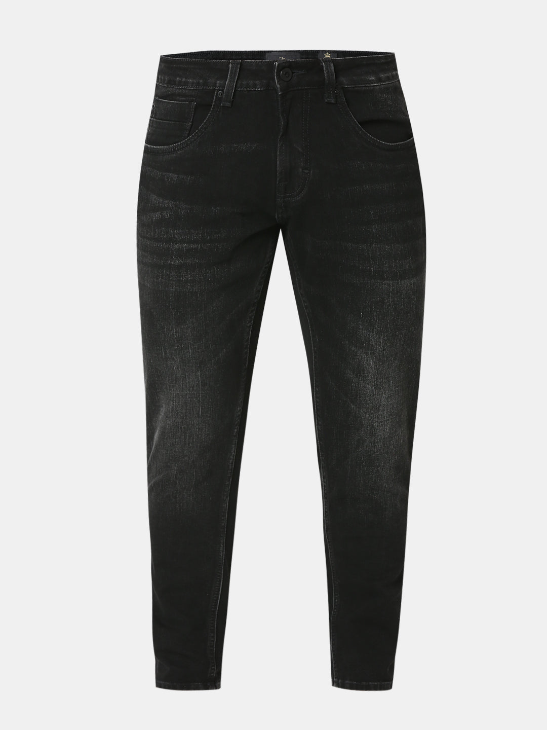 Spykar Carbon Black Low Rise Slim Fit Jeans For Men