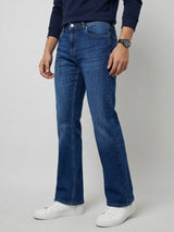 Men Rafter Jeans Boot Cut Fit Mid Blue Mid Rise