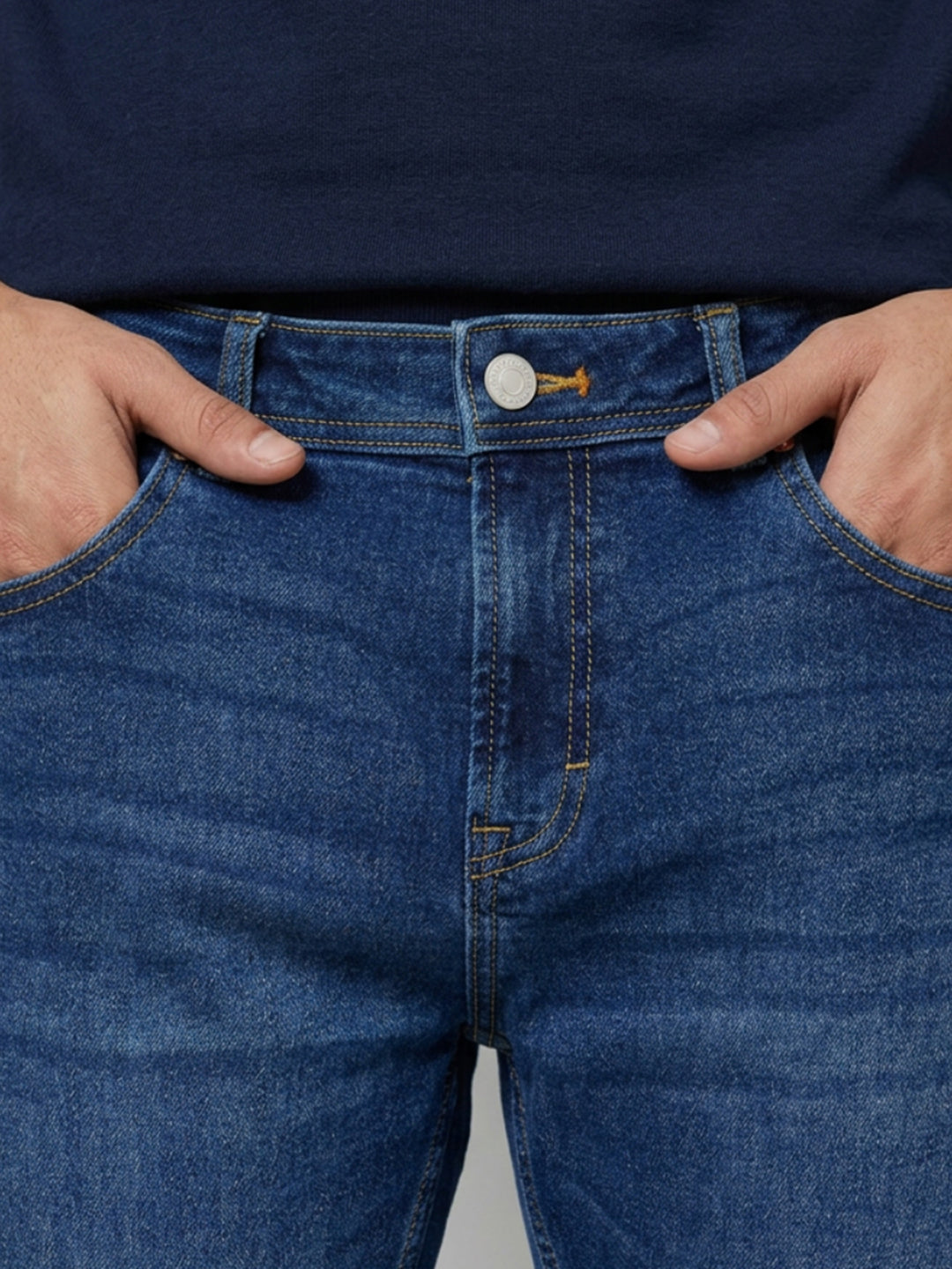 Men Rafter Jeans Boot Cut Fit Mid Blue Mid Rise