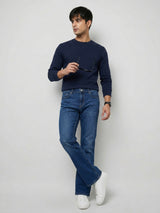 Men Rafter Jeans Boot Cut Fit Mid Blue Mid Rise