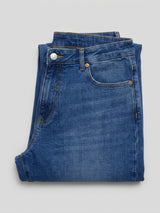 Men Rafter Jeans Boot Cut Fit Mid Blue Mid Rise