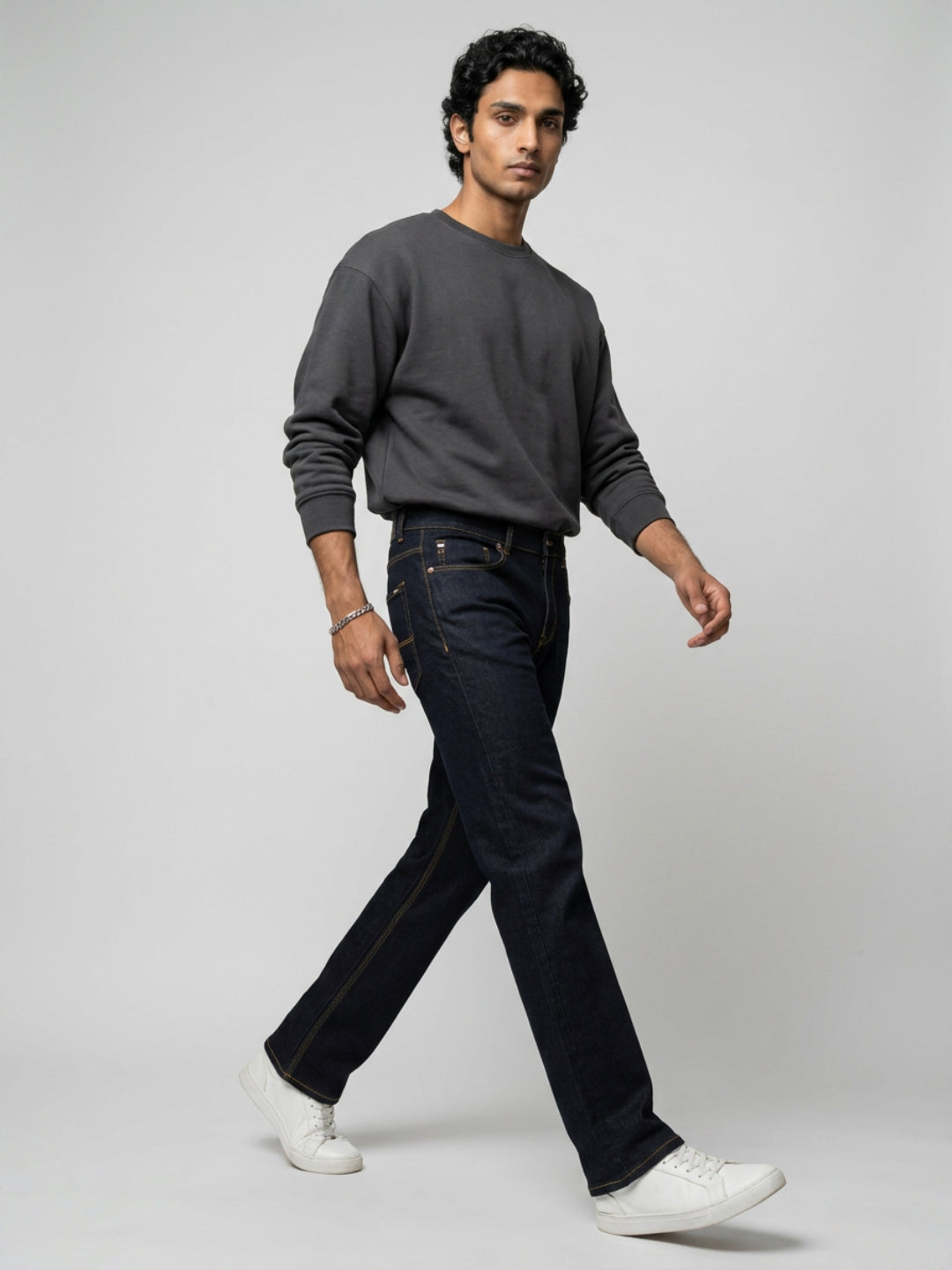 Men Rafter Jeans Boot Cut Fit Blue Mid Rise