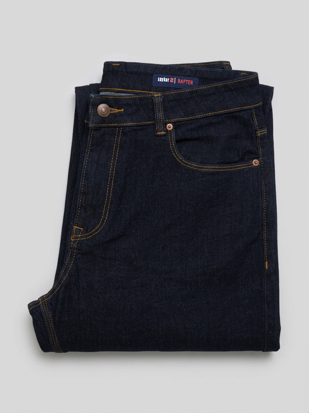 Men Rafter Jeans Boot Cut Fit Blue Mid Rise