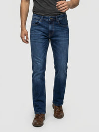 Men Rafter Jeans Boot Cut Fit Dark Blue Mid Rise