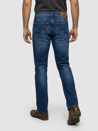 Men Rafter Jeans Boot Cut Fit Dark Blue Mid Rise