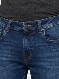 Men Rafter Jeans Boot Cut Fit Dark Blue Mid Rise