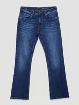 Men Rafter Jeans Boot Cut Fit Dark Blue Mid Rise