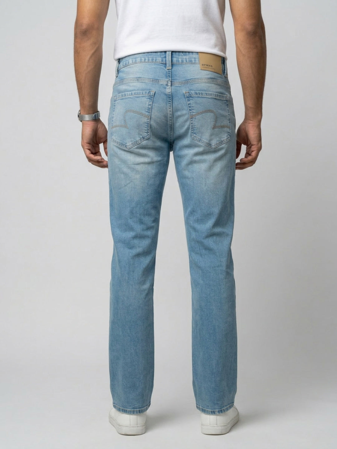 Men Rafter Jeans Boot Cut Fit Mid Blue Mid Rise