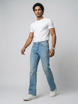 Men Rafter Jeans Boot Cut Fit Mid Blue Mid Rise