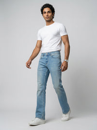 Men Rafter Jeans Boot Cut Fit Mid Blue Mid Rise