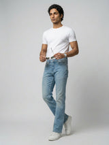 Men Rafter Jeans Boot Cut Fit Mid Blue Mid Rise