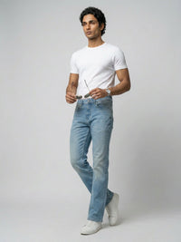 Men Rafter Jeans Boot Cut Fit Mid Blue Mid Rise
