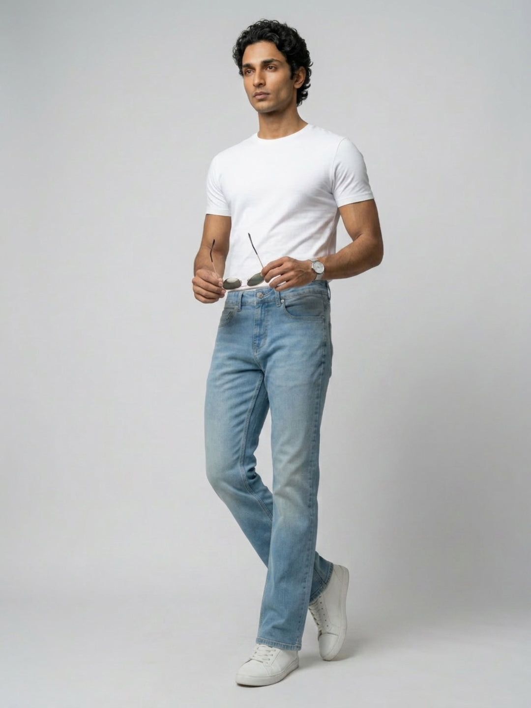 Men Rafter Jeans Boot Cut Fit Mid Blue Mid Rise