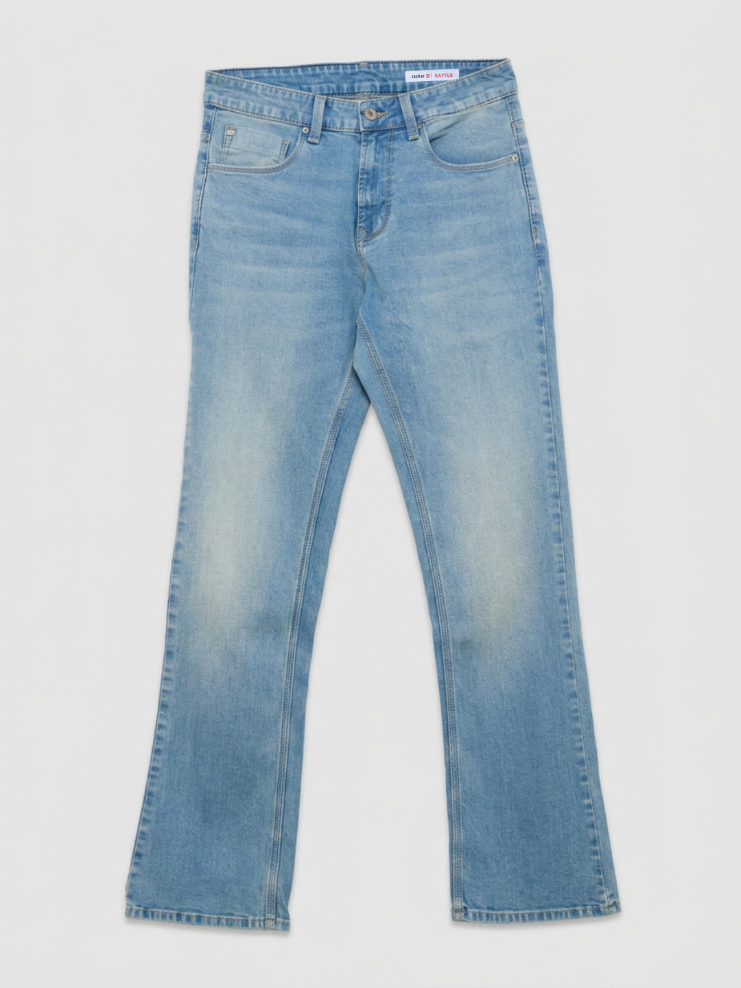 Men Rafter Jeans Boot Cut Fit Mid Blue Mid Rise
