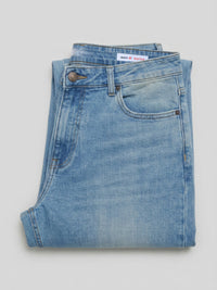 Men Rafter Jeans Boot Cut Fit Mid Blue Mid Rise