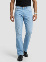 Men Rafter Jeans Boot Cut Fit Light Blue Mid Rise