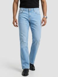 Men Rafter Jeans Boot Cut Fit Light Blue Mid Rise
