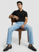 Men Rafter Jeans Boot Cut Fit Light Blue Mid Rise
