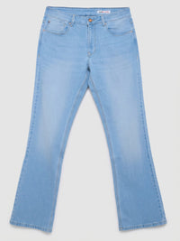 Men Rafter Jeans Boot Cut Fit Light Blue Mid Rise