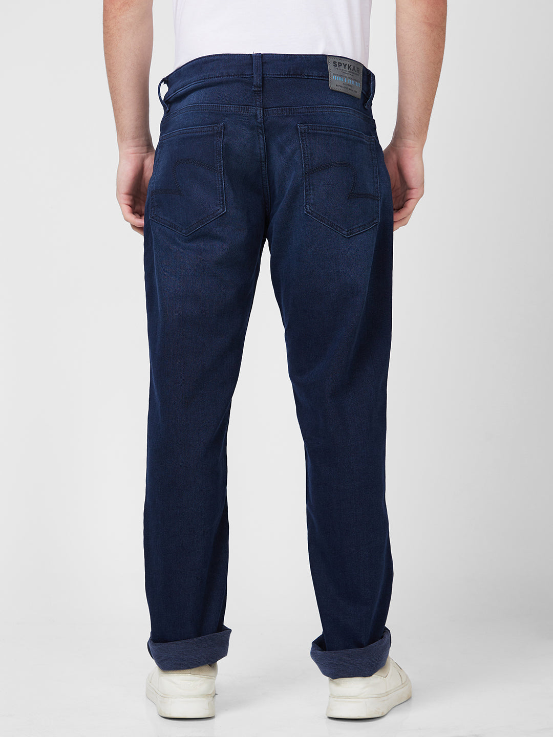 Spykar Dark Blue Comfort Fit Casual Jeans For Men