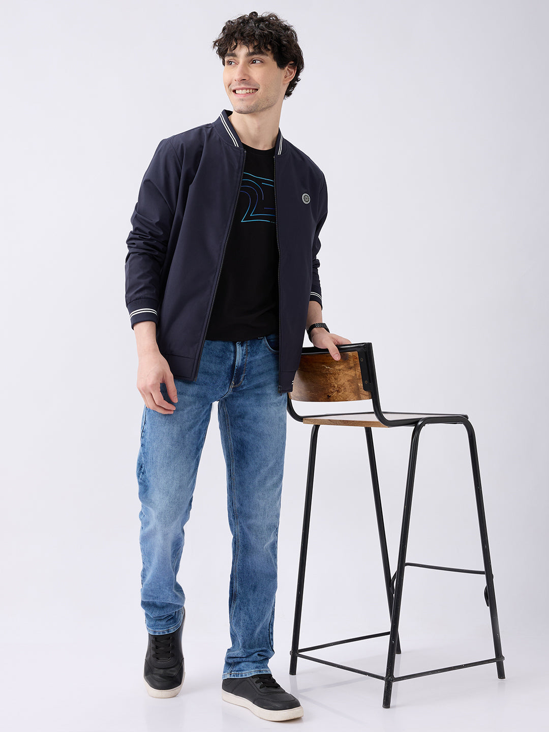 Spykar Mid Blue Mid Rise Comfort Fit Casual Jeans For Men