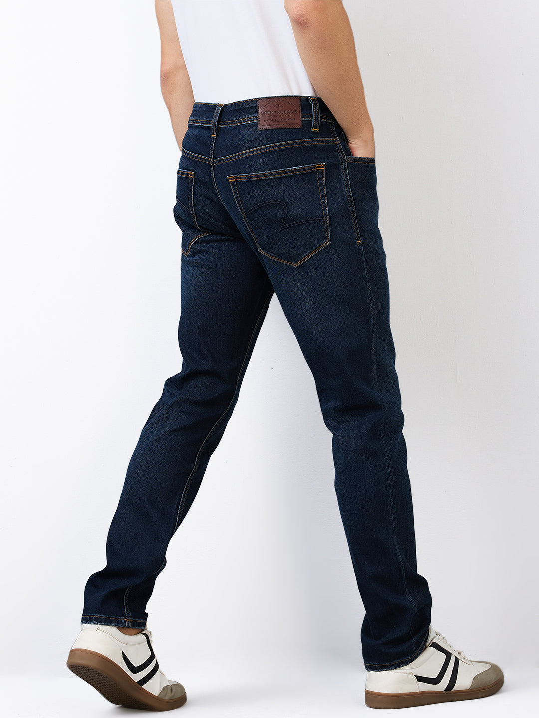 Spykar Comfort Fit Mid Rise Cotton Jeans For Men