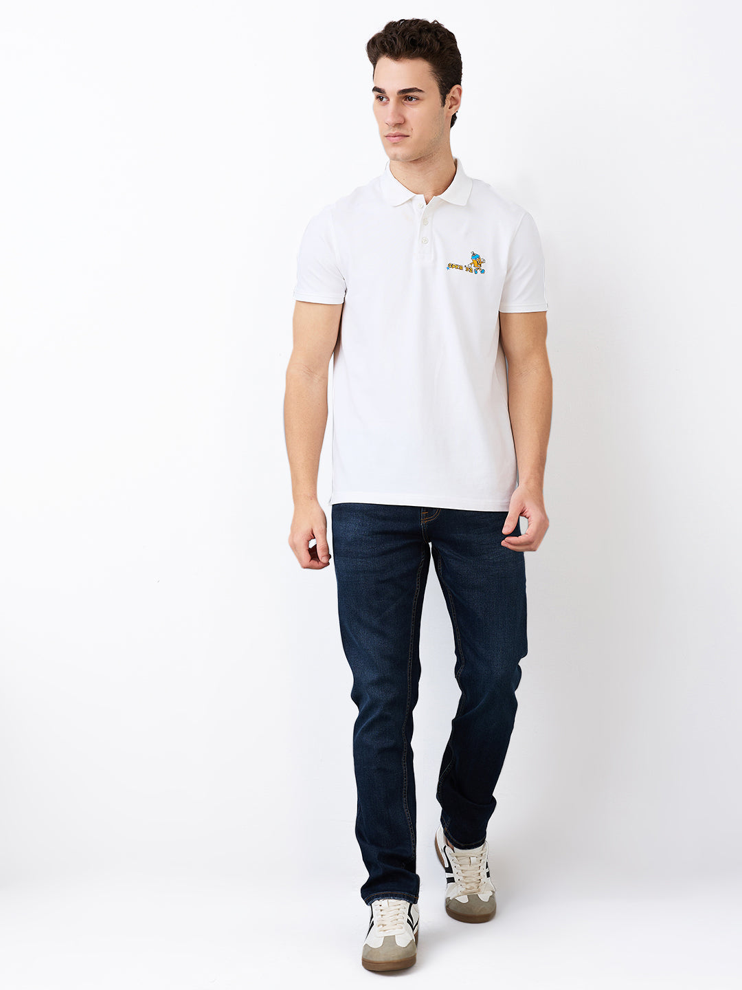 Spykar Comfort Fit Mid Rise Cotton Jeans For Men